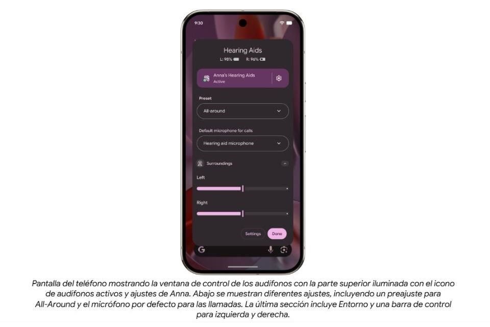 Las opciones de volumen tendrán un mayor margen de control, una función para usuarios que buscan modular el volumen de manera independiente en cada audífono.