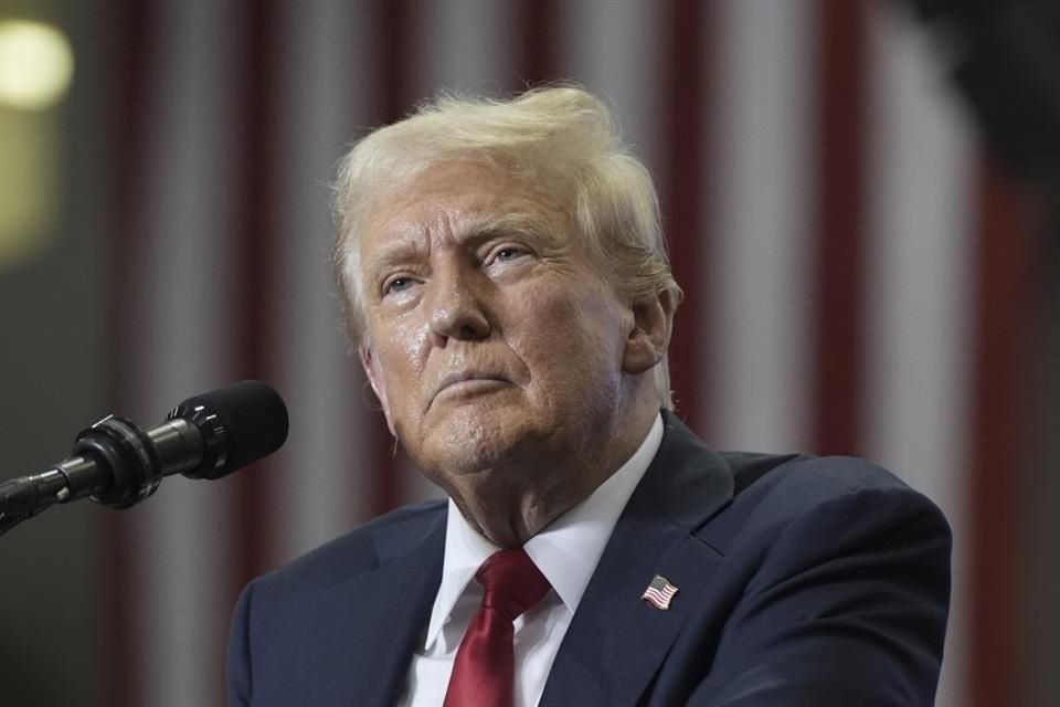 El Presidente Donald Trump durante un evento de campaña en julio del 2024.
