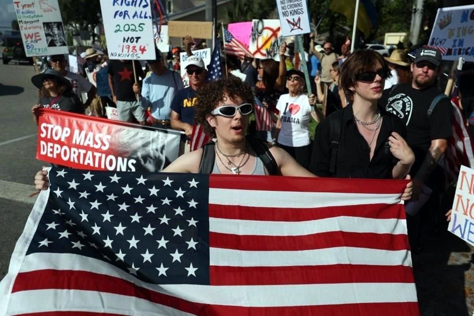 Las manifestaciones 'no kings' contra Trump han comenzado en varias ciudades de EU como Nashville, Houston, Atlanta y Newark y Nueva Jersey.