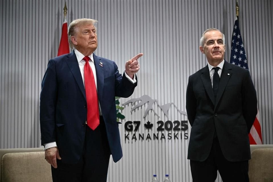 U.S. President Donald Trump met with Canadian Prime Minister Mark Carney on the sidelines of the G7 summit.