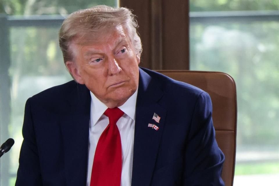 El Presidente de Estados Unidos, Donald Trump, durante cumbre del G7 en Canadá.