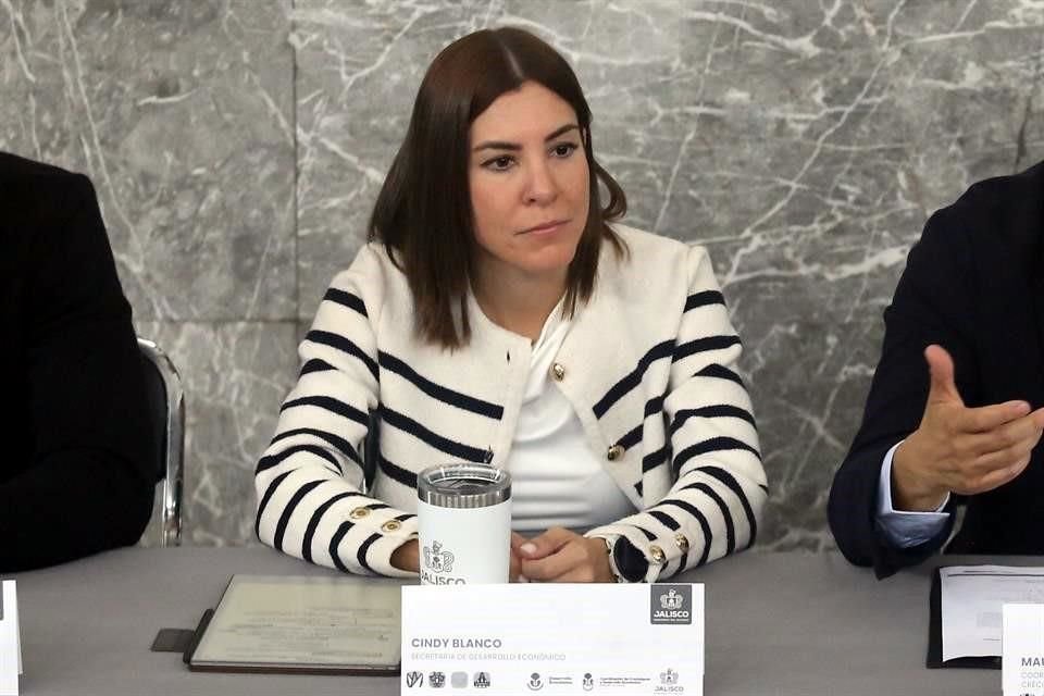 La Secretaria de Desarrollo Económico de Jalisco, Cindy Blanco.