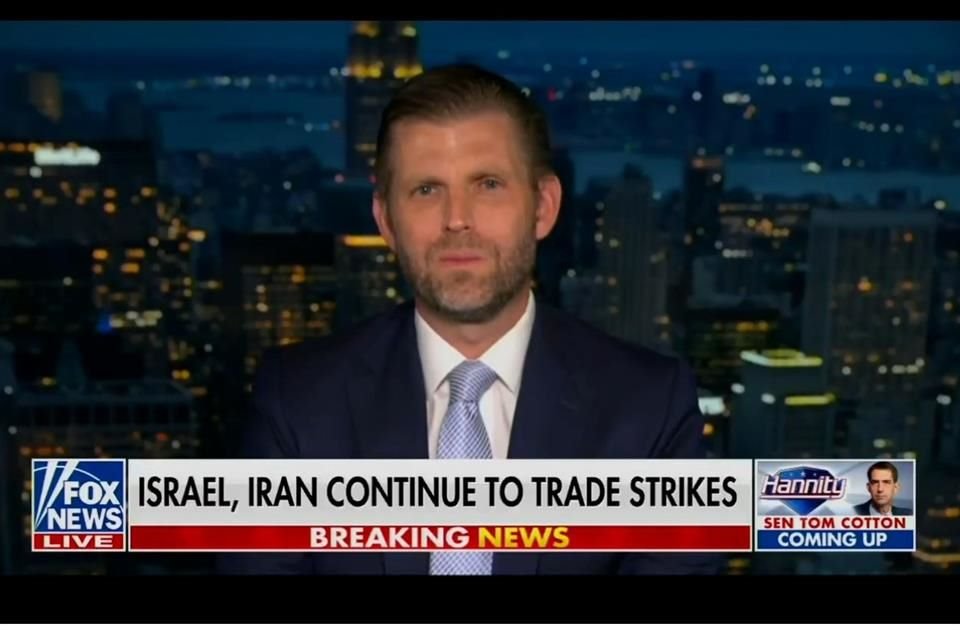 Eric Trump, hijo del Presidente de EU