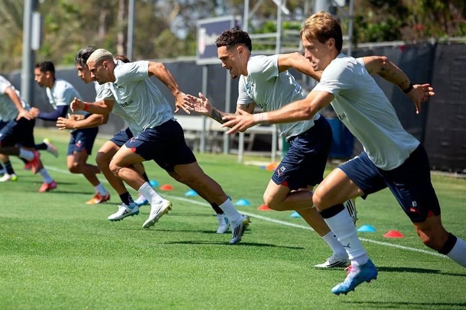 Los albiazules cerraron preparación ayer de cara al encuentro.