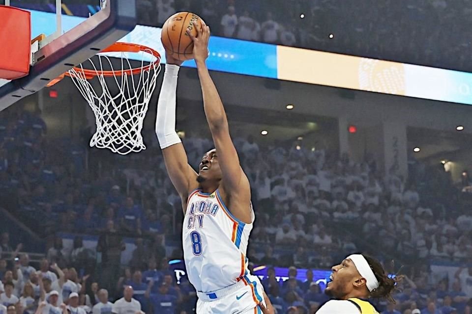 Con 40 puntos de Jalen Williams, el Thunder de Oklahoma City venció 120-109 a los Pacers de Indiana y tomó ventaja 3-2 en las Finales de NBA