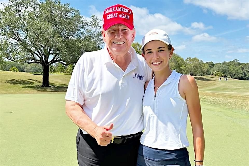 La joven influencer Kai Madison, de 18 años, ha mostrado habilidad para el golf, pasión que heredó de su famoso abuelo, Donald Trump.