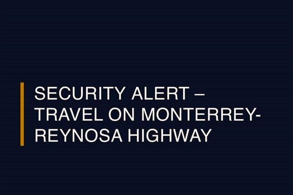 EU recomendó no usar carretera, especialmente de noche, por seguridad.