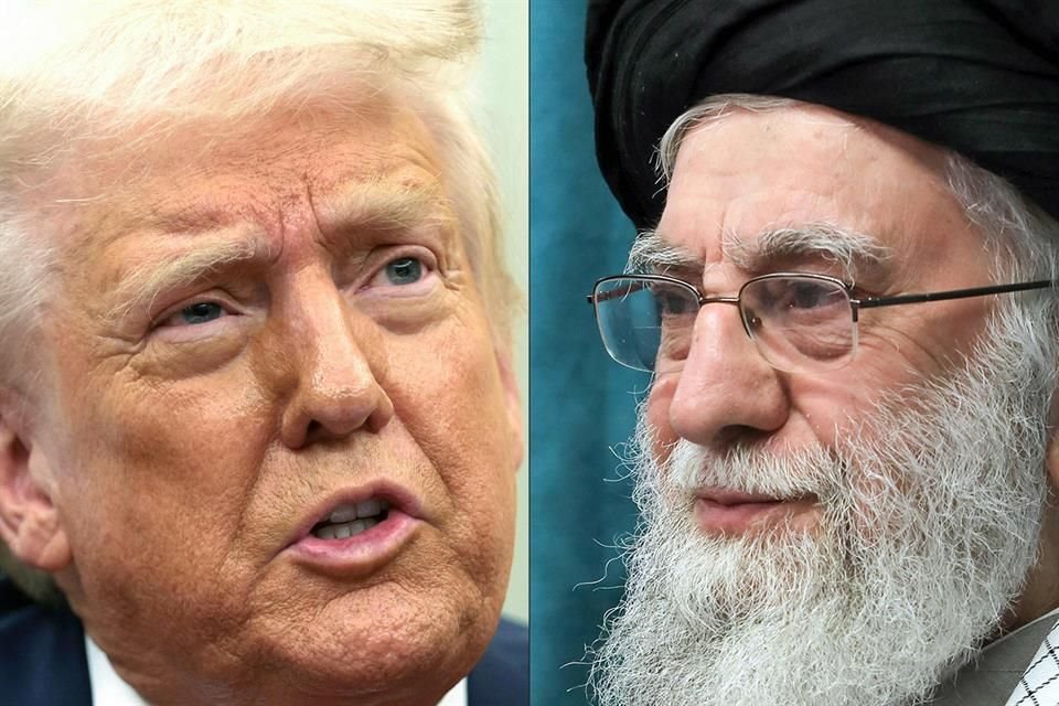 El Presidente de EU, Donald Trump, y el Ayatolá, Alí Jamenei