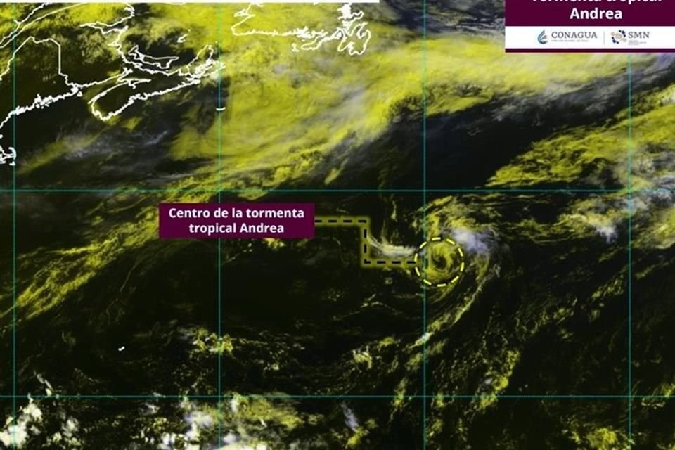 'Andrea' tendrá una corta duración como ciclón.