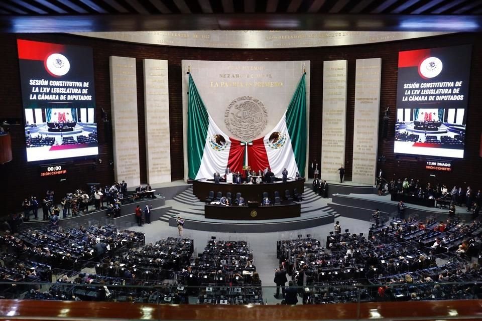 Aspecto de la sesión constitutiva en el Palacio Legislativo de San Lázaro.