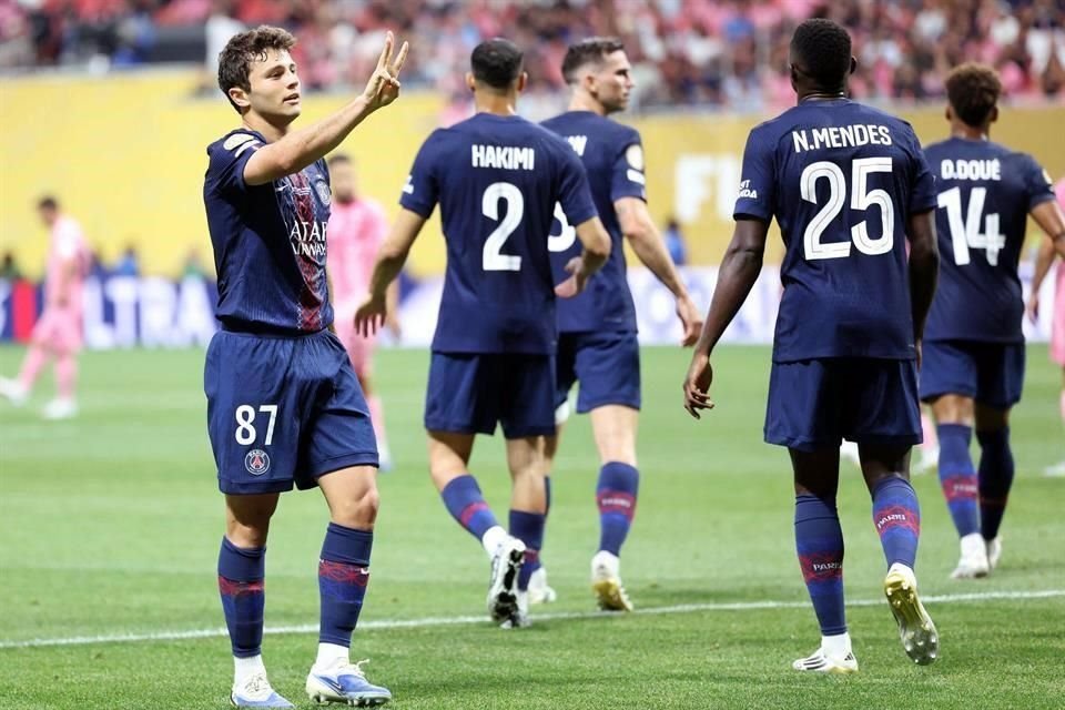 Joao Neves (87) sentenció el triunfo del PSG sobre el Inter Miami.