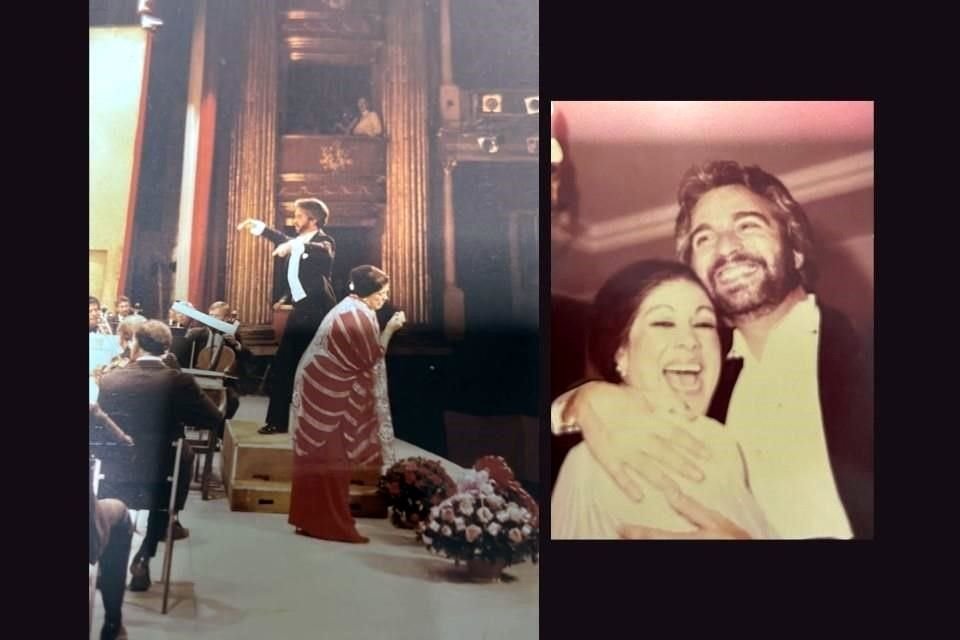 La soprano Gilda Cruz-Romo con el director de orquesta Enrique Patrón de Rueda, con quien trabó una entrañable amistad.
