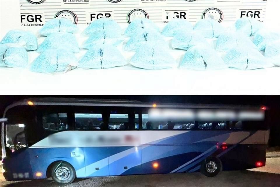 La droga fue localizada en un autobús de pasajeros durante una revisión en el tramo carretero Caborca-Sonoyta.