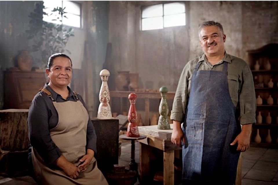 María Elena López y Fernando Jimón, maestros artesanos.