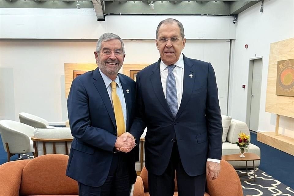 El Canciller mexicano se reunió con su homólogo ruso en la cumbre del BRICS, en Río de Janeiro.
