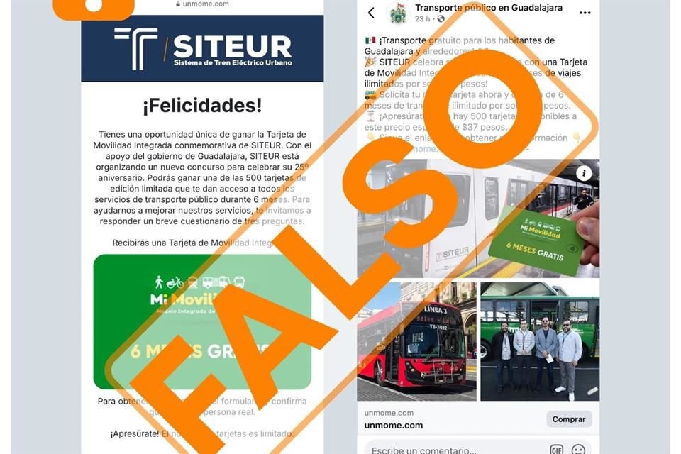 El Siteur advirtió a usuarios del transporte público sobre una falsa promoción que circula en redes sociales, acerca de una tarjeta ilimitada.