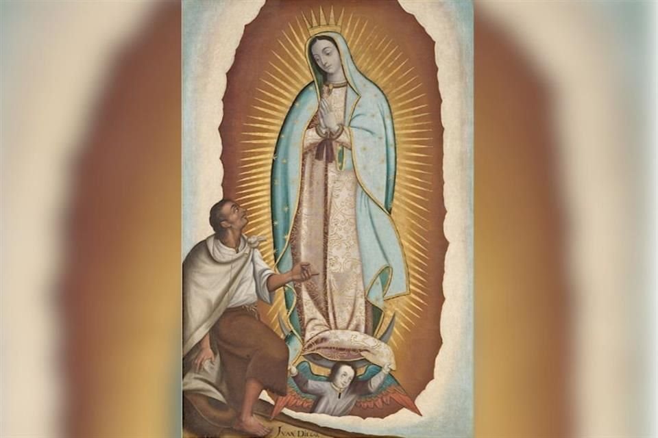 Pierwsze objawienie Matki Boskiej z Guadalupe, autor nieznany (Puebla), olej na płótnie, ok. 1690-1720, Jerez de la Frontera (Kadyks), kościół San Miguel.