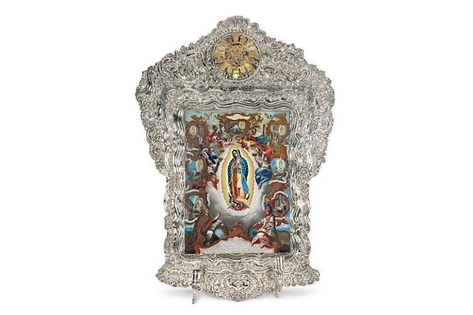 Alegoria patronatu Matki Bożej z Guadalupe nad Nową Hiszpanią, nieznany autor, olej na miedzi, 1786, Meksyk, kolekcja Péreza Simóna.