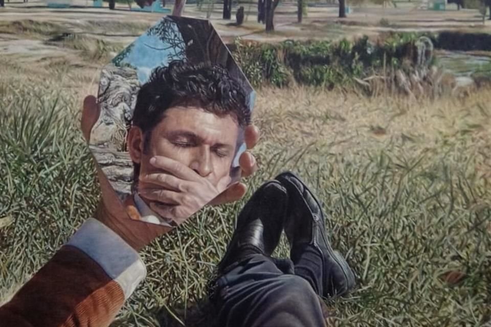 Pieza de la exposición El Espejo y la Piel, del pintor Mario Cinqueman.