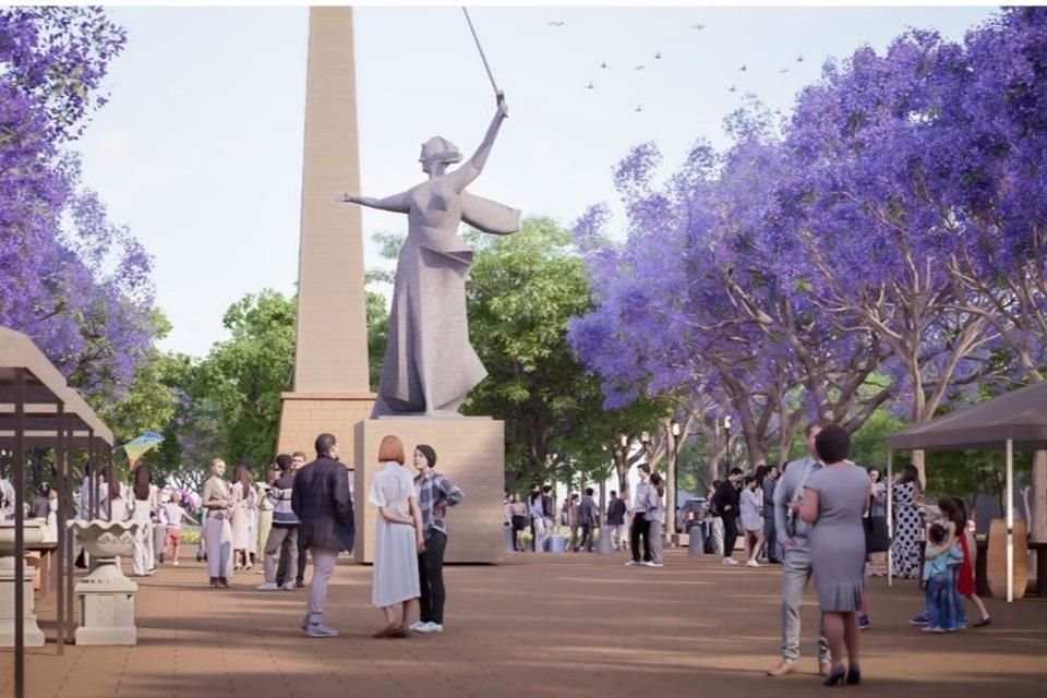 Proyección de cómo quedaría la Plaza de la República.
