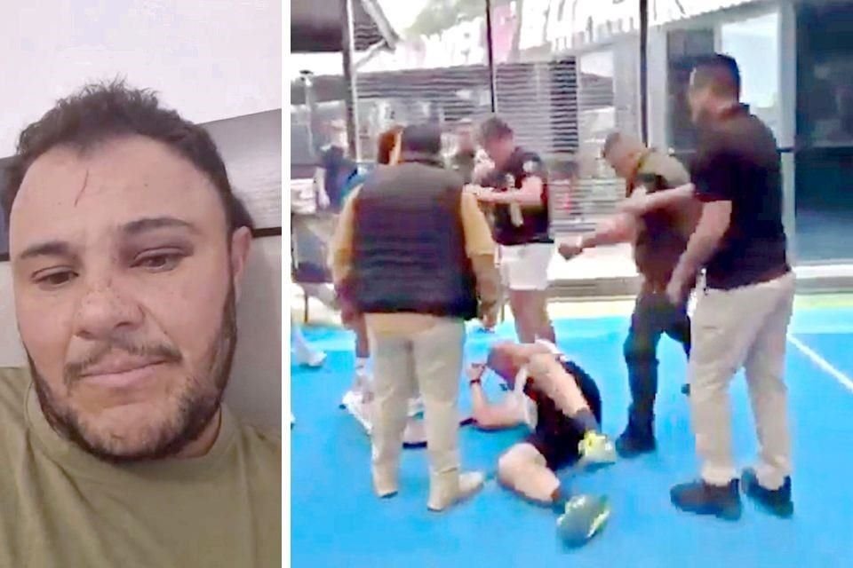 Luego de que un sujeto, su hijo y sus guardias de seguridad golpearan a jugador de padel, Israel, la víctima, teme por su seguridad.