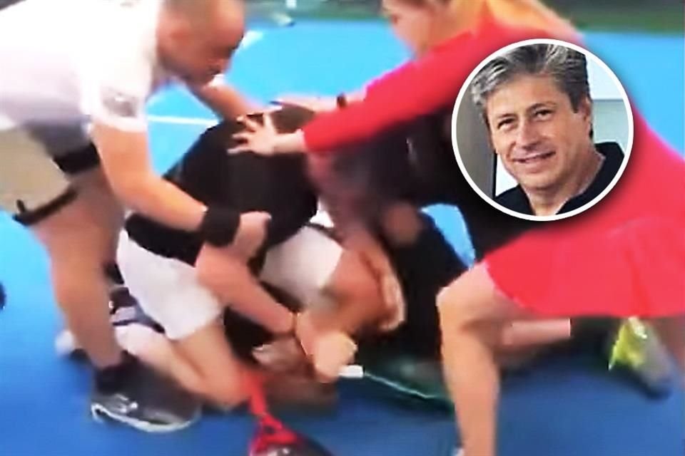 Un partido de pádel terminó en un pleito entre dos jugadores, uno de los cuales golpeó al otro con ayuda de sus escoltas en Atizapán.