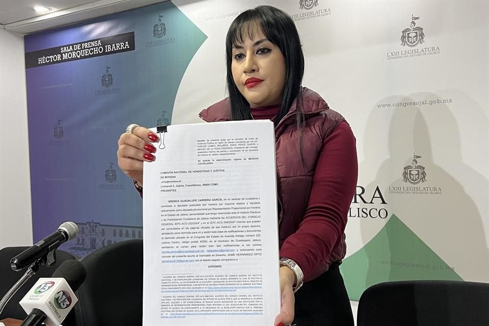 Brenda Carrera, diputada de Morena, habría denunciado a morenistas por supuesta violencia política en razón de género.