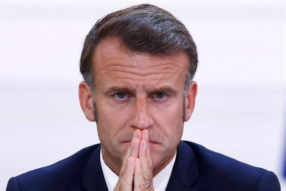 El Presidente francés, Emmanuel Macron, durante una reunión en París, el 12 de julio del 2025.