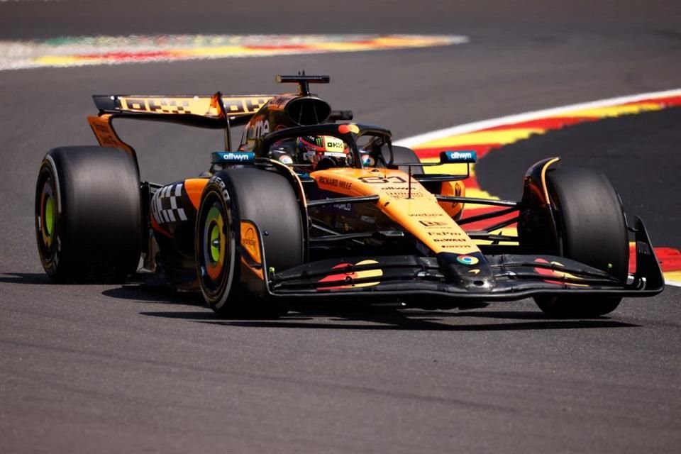 Piastri fue el más rápido en la única sesión de entrenamientos libres del Gran Premio de Bélgica; Verstappen fue segundo y Norris, tercero.
