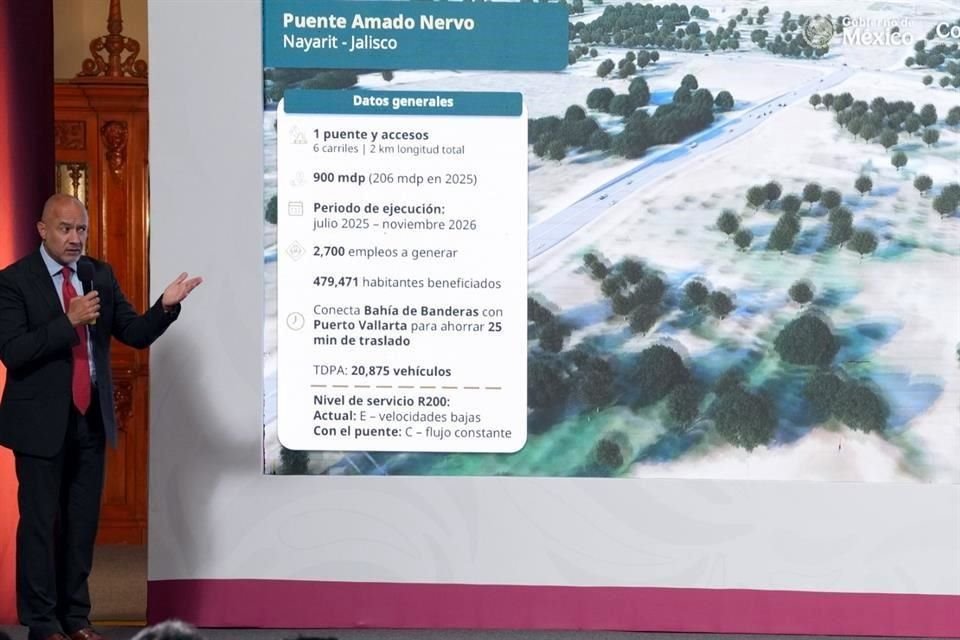 El anuncio de la obra fue hecho por el titular de la Secretaría de Infraestructura, Comunicaciones y Transportes (SICT), Jesús Antonio Esteva Medina.