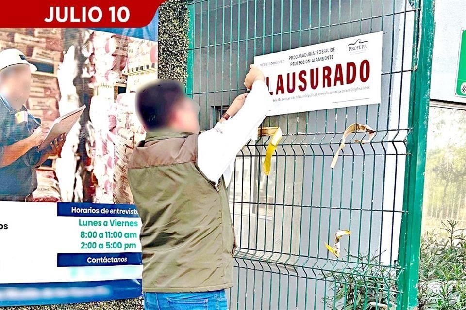 El pasado 10 de julio, en la entrada de Zinc Nacional se veían sellos de clausura de la Profepa.