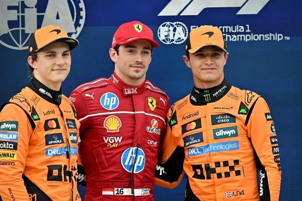 Leclerc tendrá que lidiar con Oscar Piastri y Lando Norris en la parrilla de salida del Hungaroring.