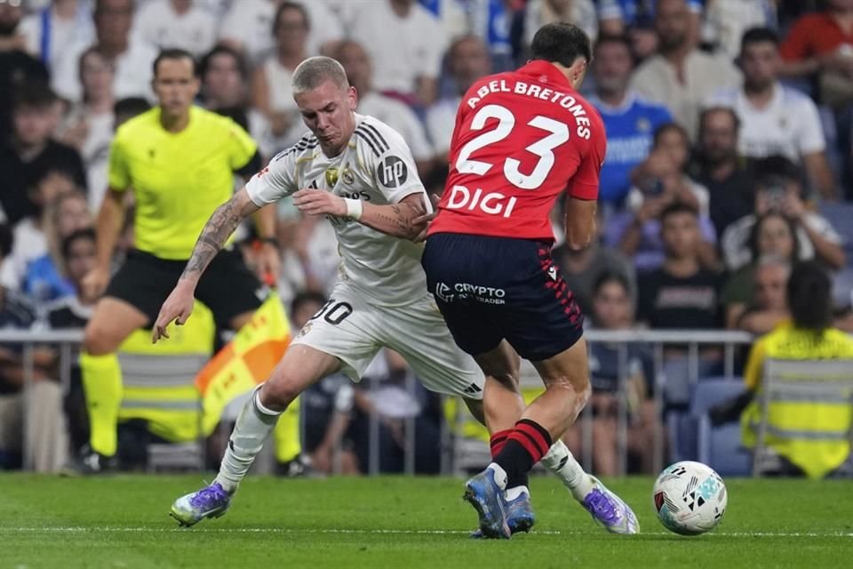 Franco Mastantuono tuvo sus primeros minutos con la camiseta del Real Madrid.