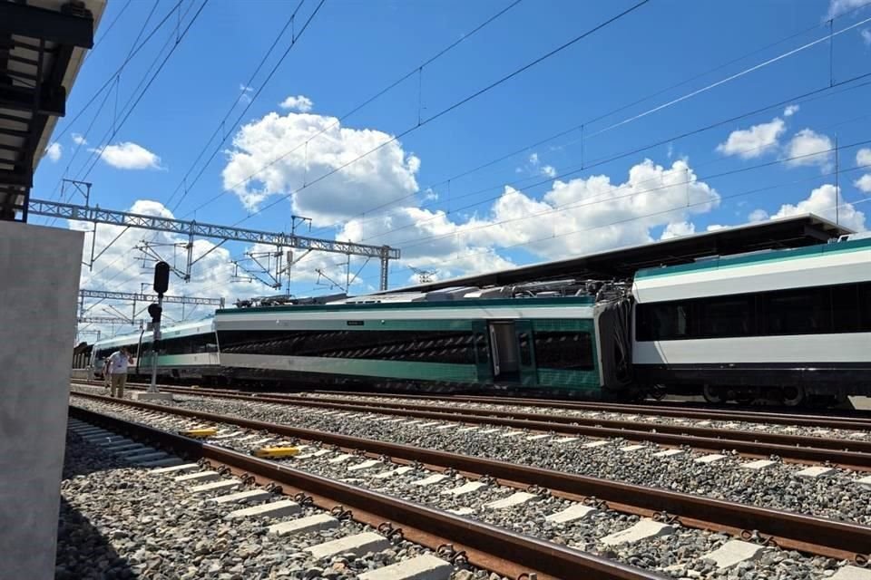 El descarrilamiento del Tren Maya en Izamal, Yucatán.