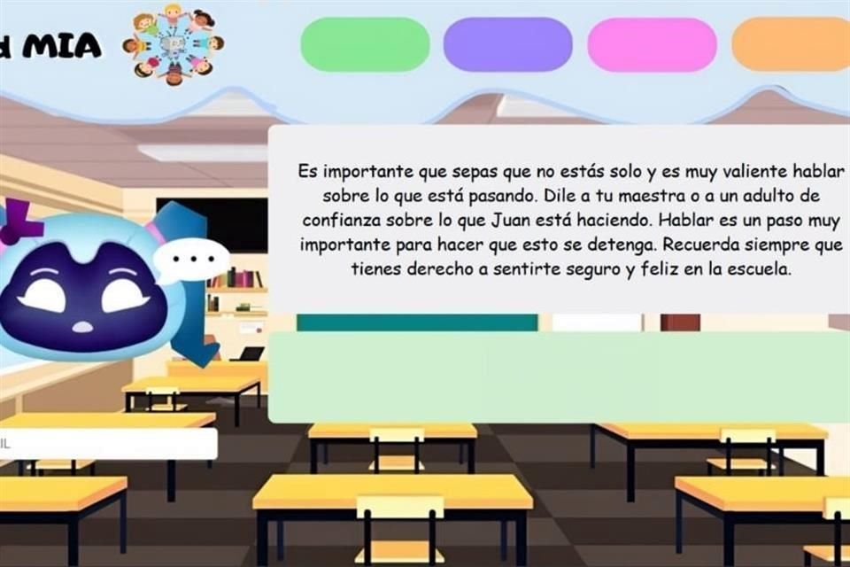 Así responde la IA ante una pregunta que el infante realice. La aplicación aplica candados de seguridad para no exponer los datos de los menores.