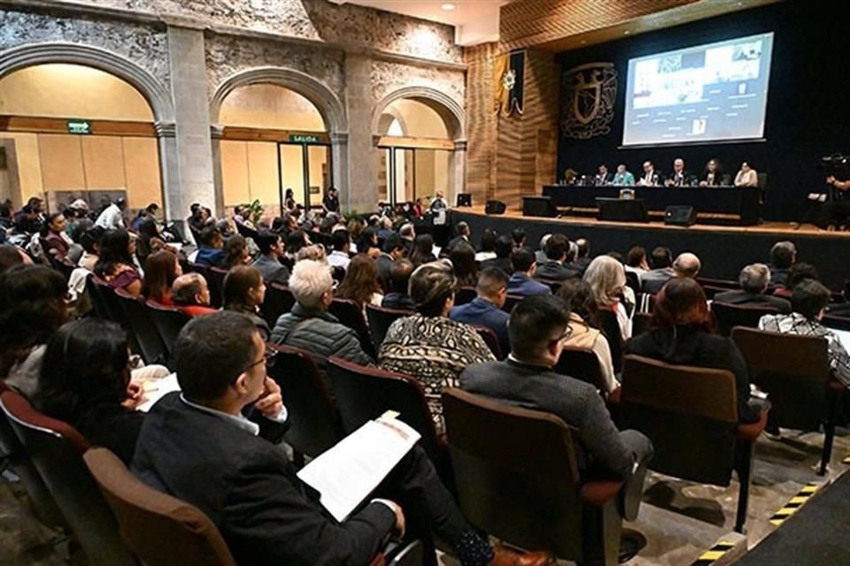 Aspecto de la sesión del Consejo Universitario de la UNAM.