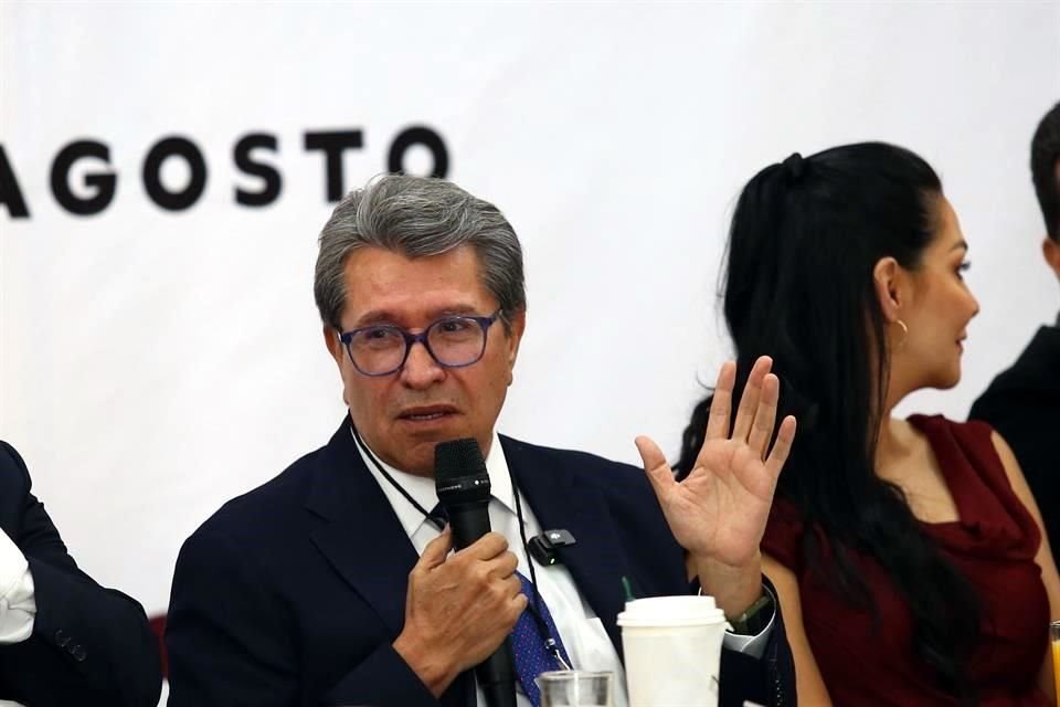 Ricardo Monreal durante la la reunión plenaria de legisladores federales en la Primera Circunscripción.