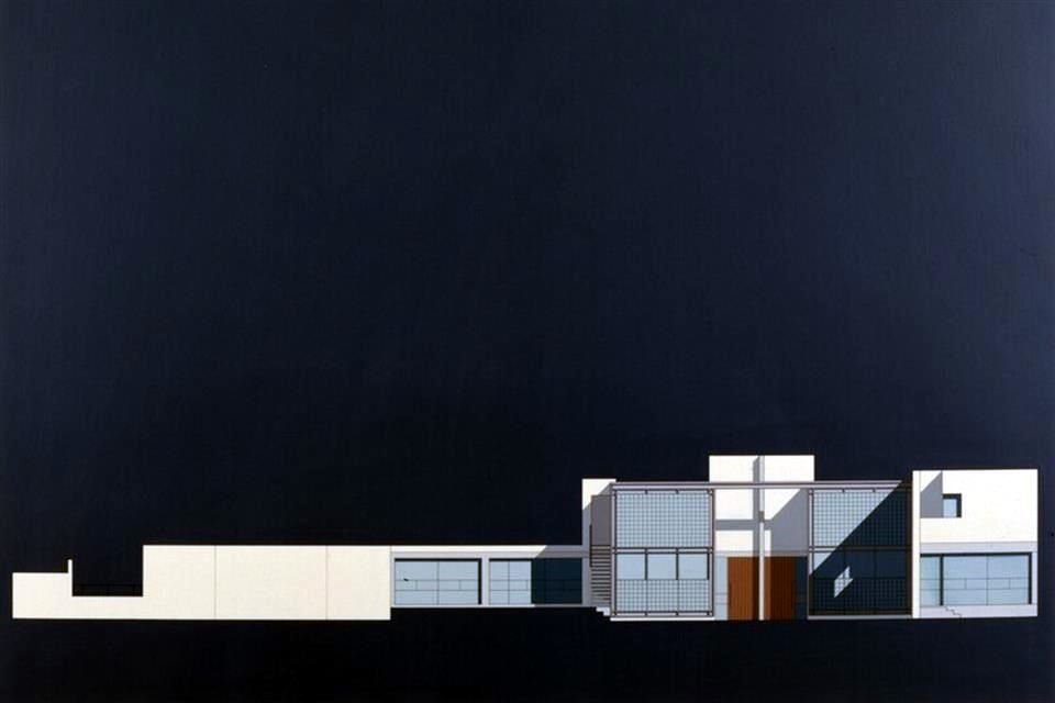 La volumetría de la obra tiene forma lineal y rectangular.