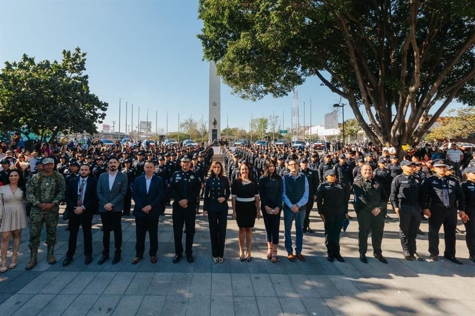 La Administración de Verónica Delgadillo (centro) compartió ayer estadísticas sobre inseguridad.