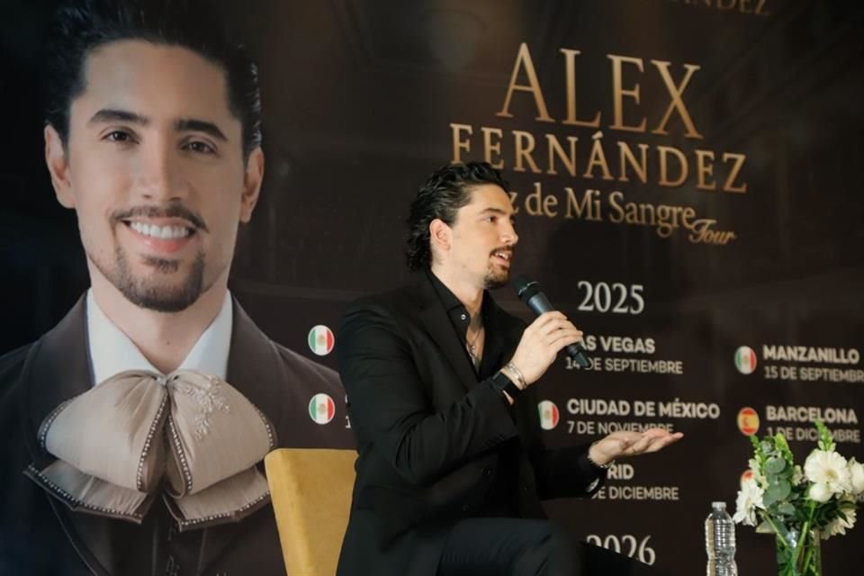 En conferencia de prensa, el cantante compartió que su familia lo apoya, sobre todo su abuela Cuquita y su Padre, Alejandro Fernández.