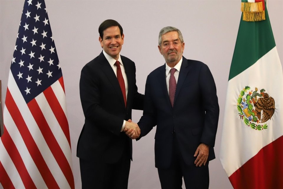 Secretario de Estado de EU, Marco Rubio, destacó una 'cooperación histórica' con México y dijo que admiran la labor del País contra crimen.