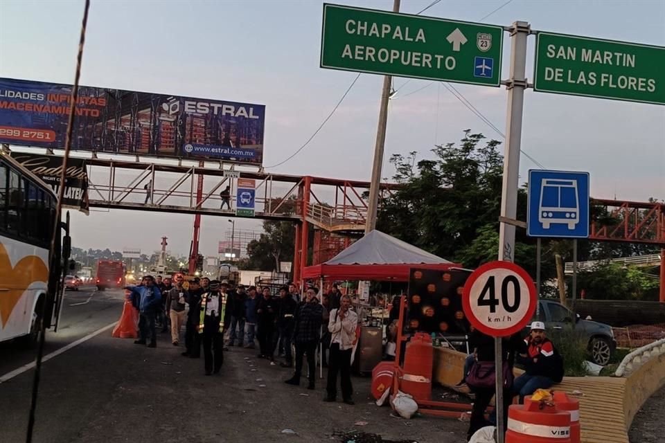 Operativo de vigilancia vial en Carretera a Chapala.