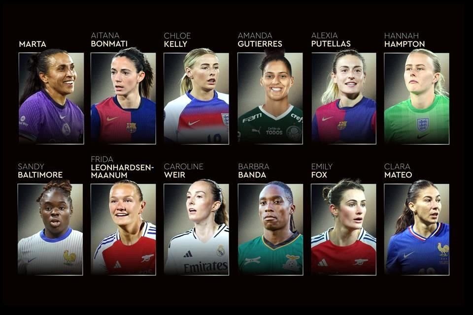 Se revelaron a las nominadas al Balón de Oro.