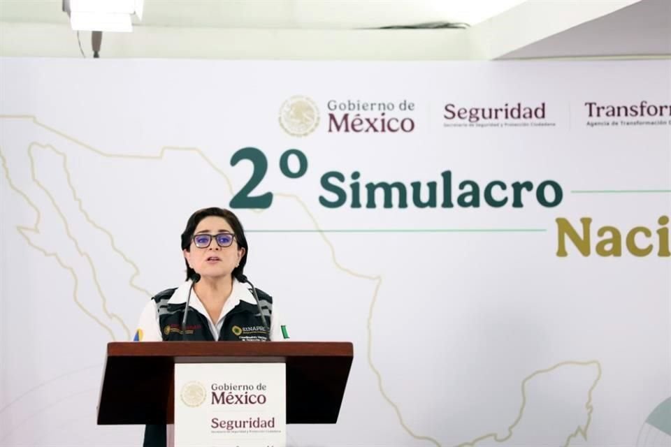 Laura Velázquez, Coordinadora Nacional de Protección Civil, dio detalles del segundo simulacro en septiembre.