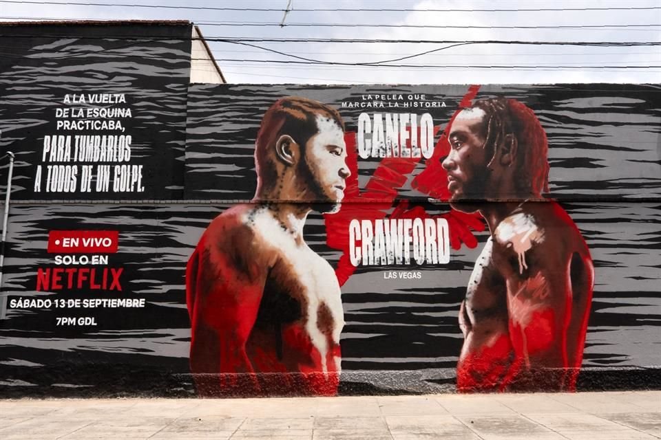 Las piezas fueron encargadas por Netflix a colectivos locales como parte de la campaña de promoción del combate.