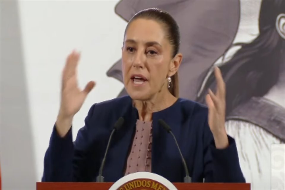 La Presidenta Claudia Sheinbaum al hablar de la deuda de Pemex.