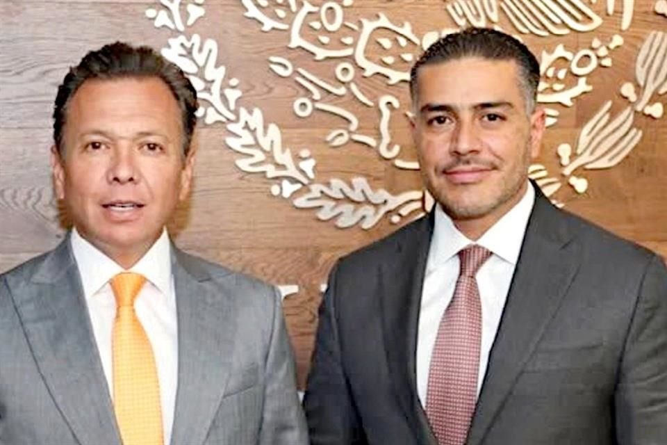 Pablo Lemus y Omar García Harfuch en la reunión de seguridad de este miércoles.