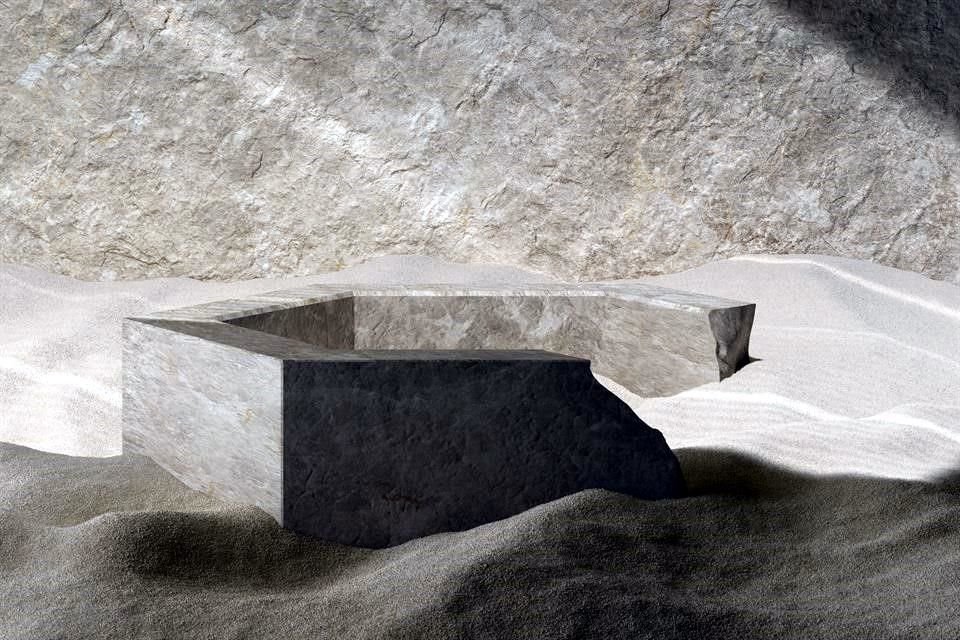 La fuerza visual y táctil de la piedra se fusiona con la imprevisibilidad de la naturaleza.