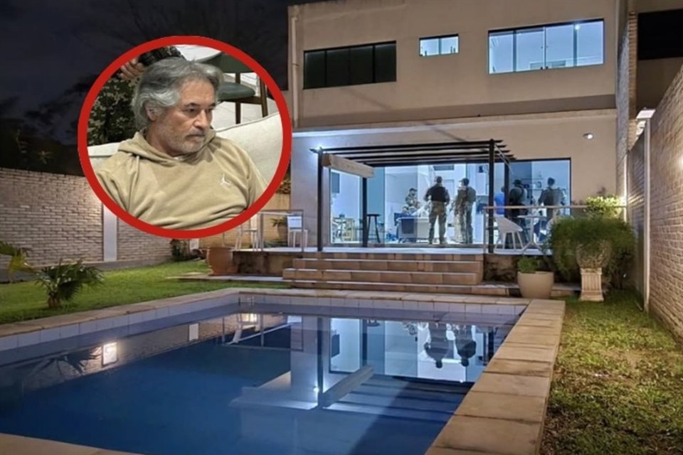 Agente de Paraguay detuvieron a Hernán Bermúdez en una casa de dos plantas con alberto dentro de un barrio exclusivo de Asunción.