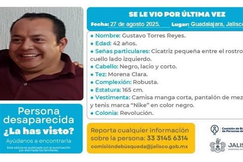 Gustavo Torres, abogado desaparecido.
